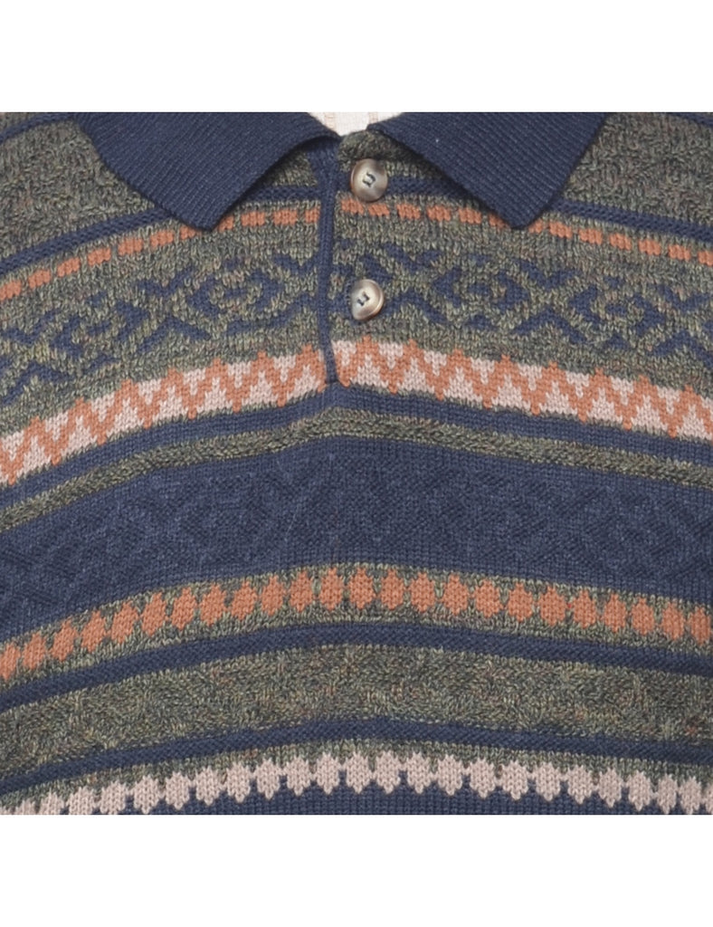 Striped Multi-colour Jumper - L