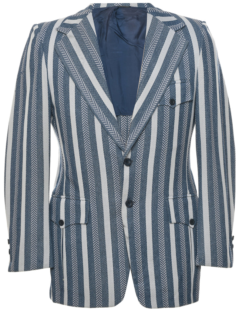 Striped Pattern Blazer - M