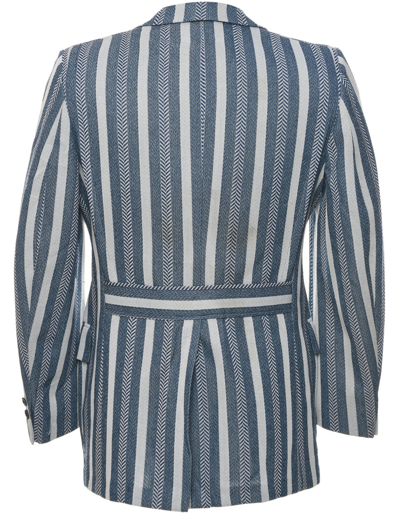 Striped Pattern Blazer - M