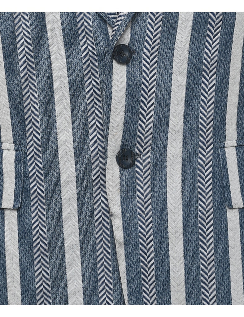 Striped Pattern Blazer - M