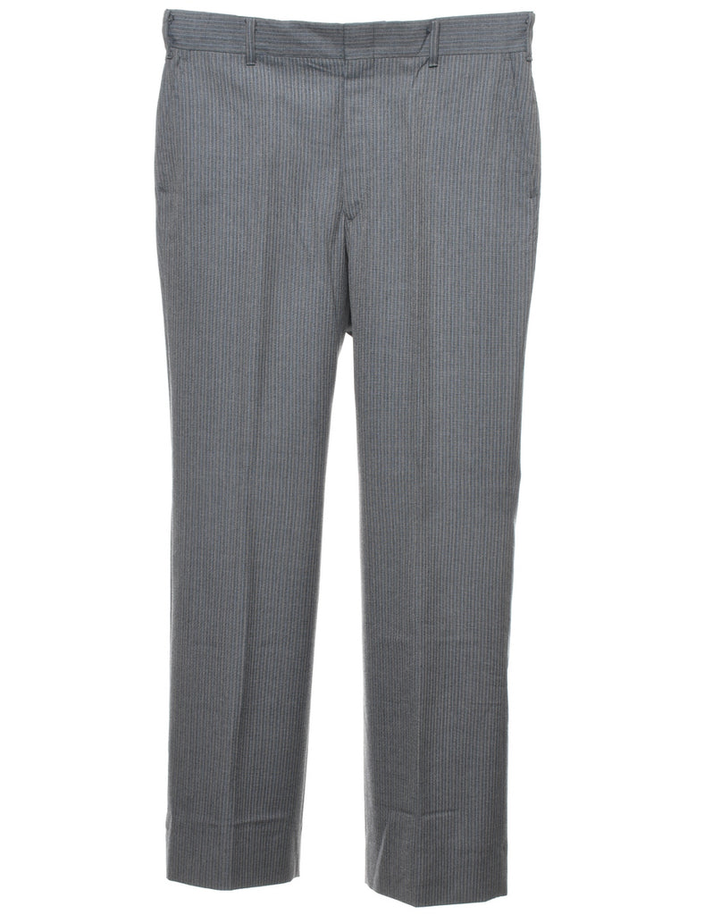 Striped Pattern Grey Casual Trousers - W32 L30