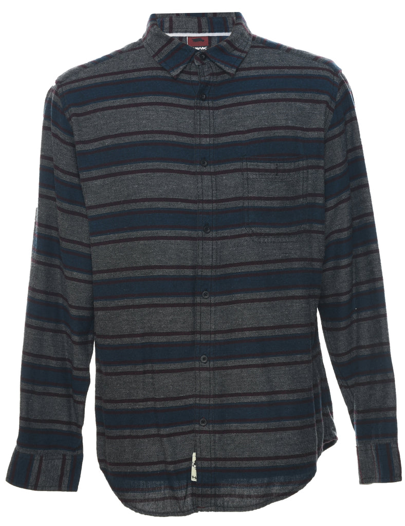 Striped Pattern Shirt - L