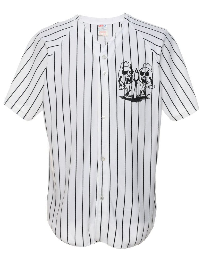 Striped Printed T-shirt - L