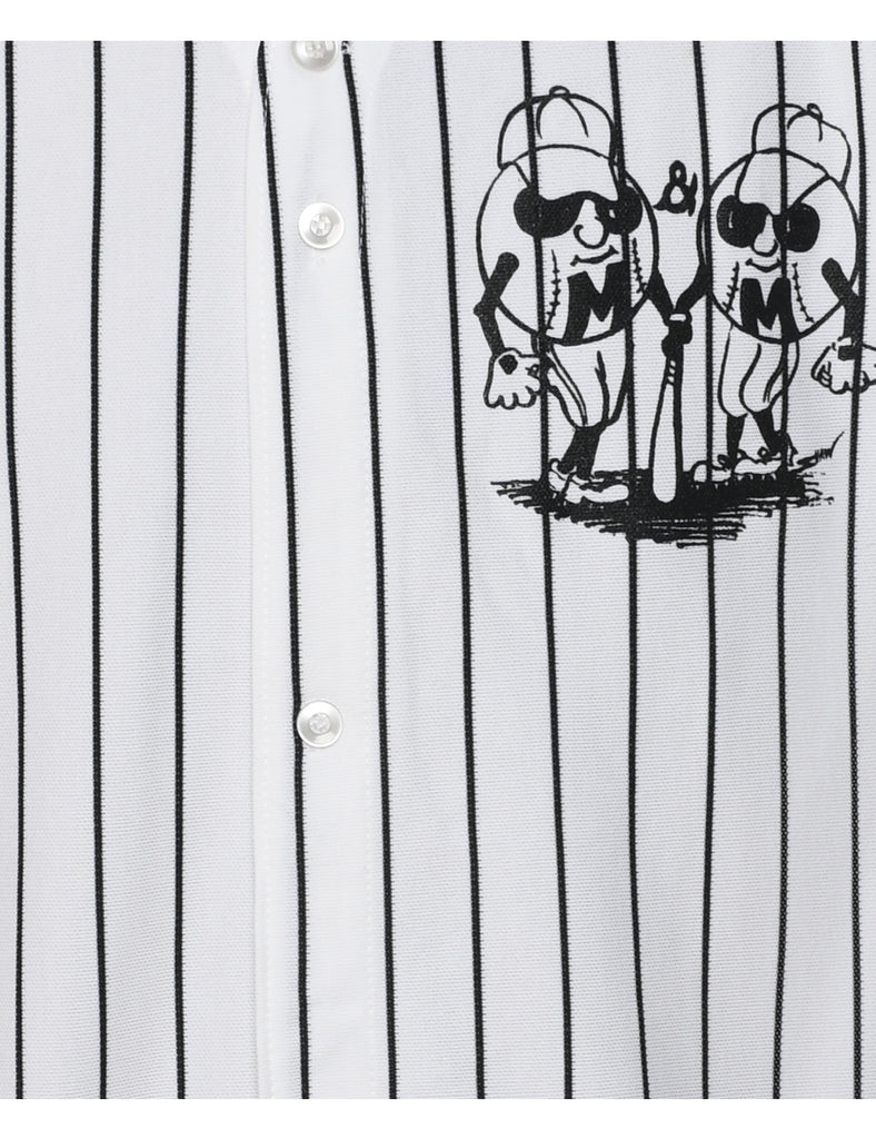 Striped Printed T-shirt - L