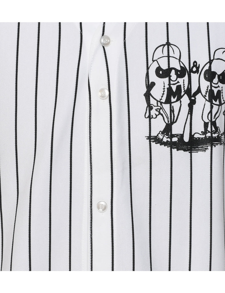 Striped Printed T-shirt - L