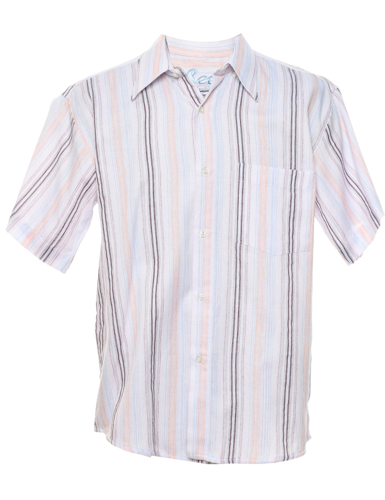 Striped Short Sleeved Shirt - M