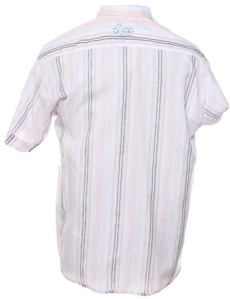 Striped Short Sleeved Shirt - M