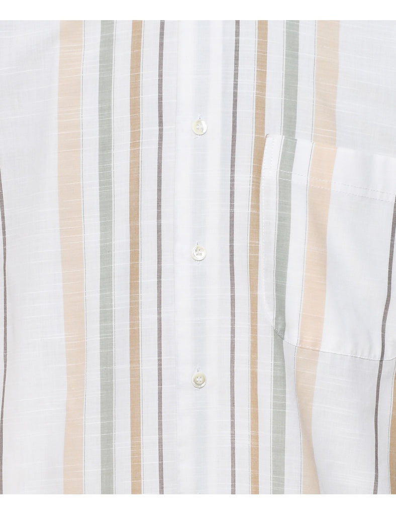 Striped Short Sleeved Shirt - M