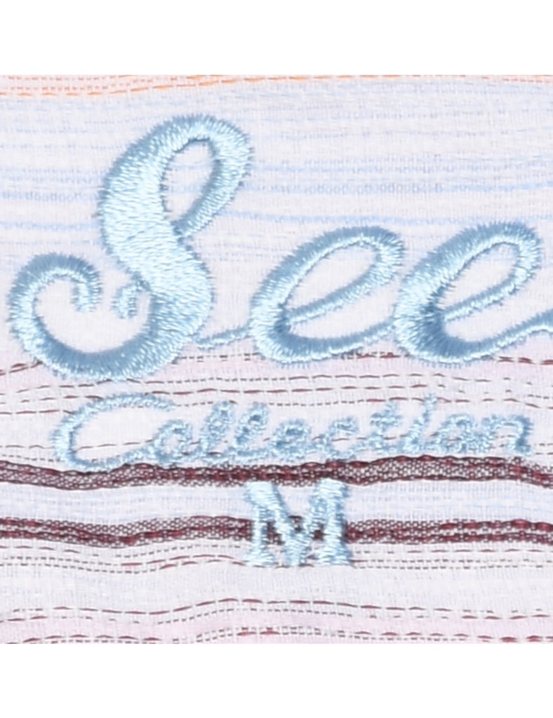 Striped Short Sleeved Shirt - M