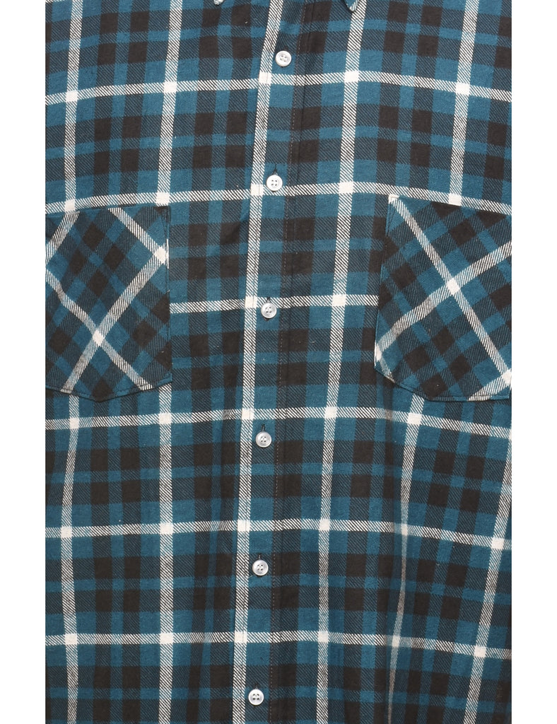 Teal Checked Shirt - XL