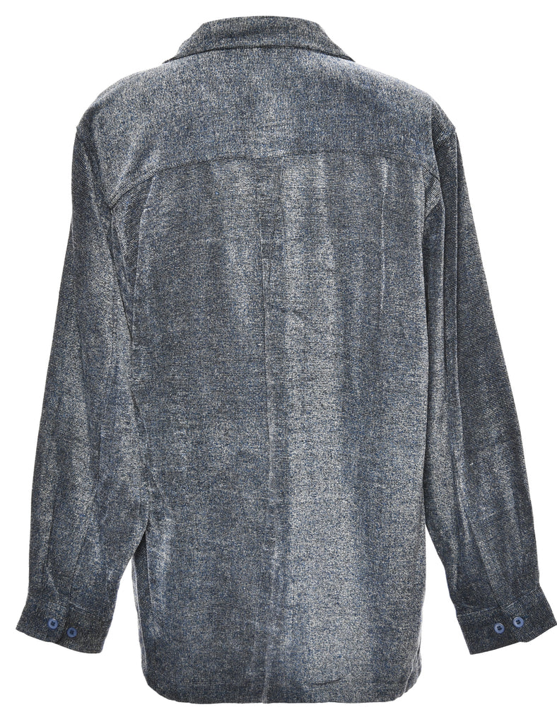Textured Blue Shirt - L
