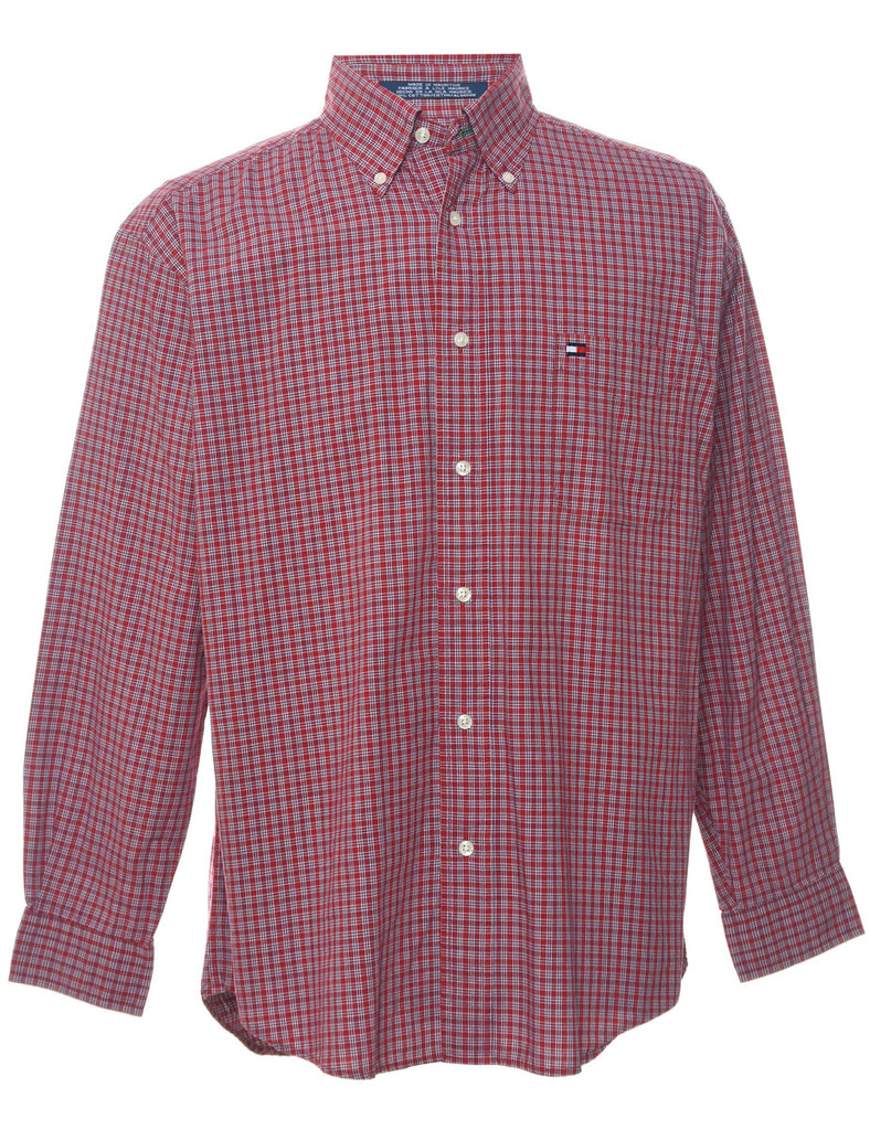 Tommy Hilfiger Black, Red & White Checked Shirt - M