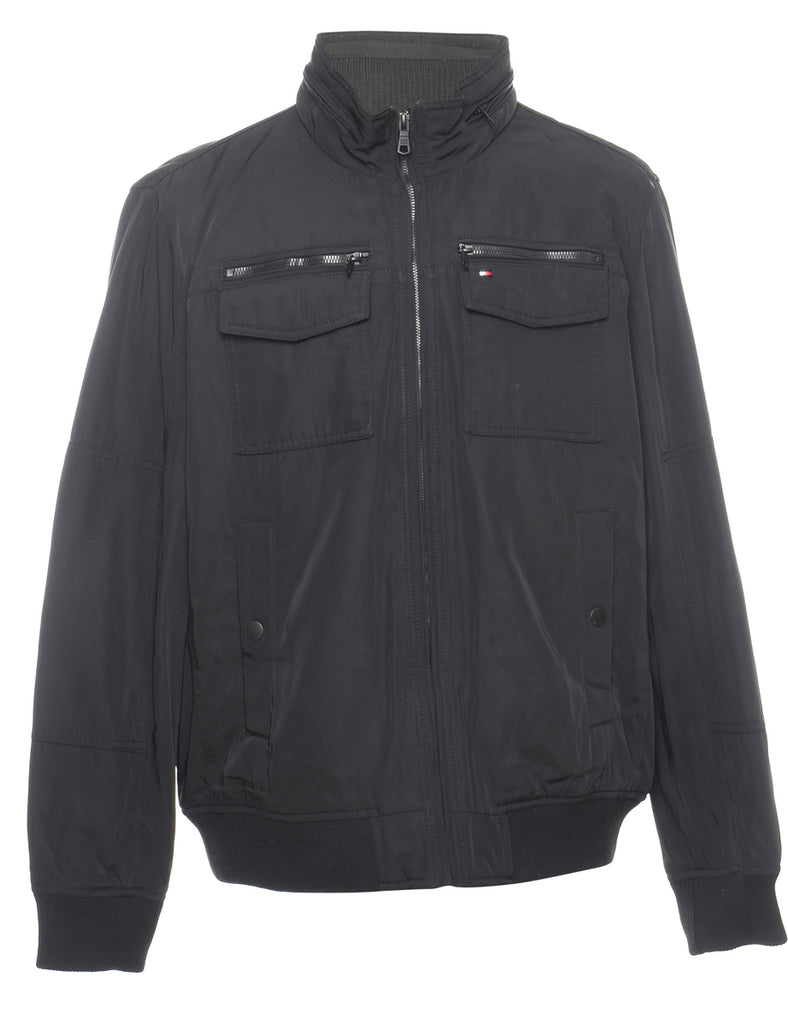 Tommy Hilfiger Black Zip-Front Jacket - XL