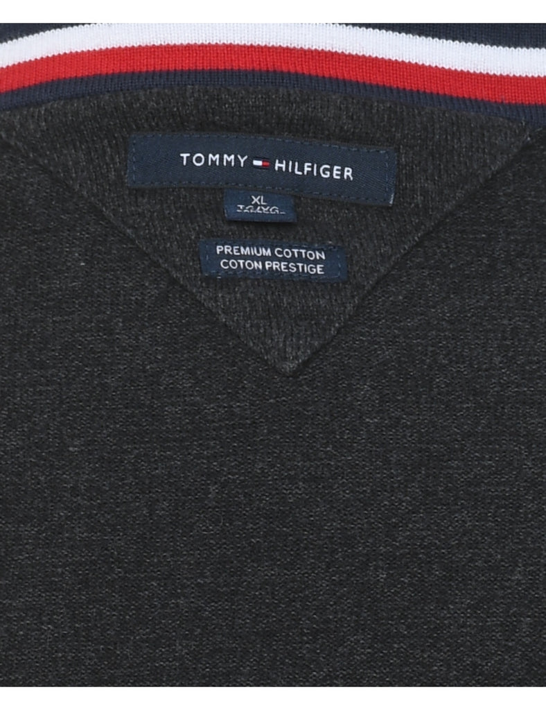 Tommy Hilfiger Button Front Plain Sweatshirt - XL