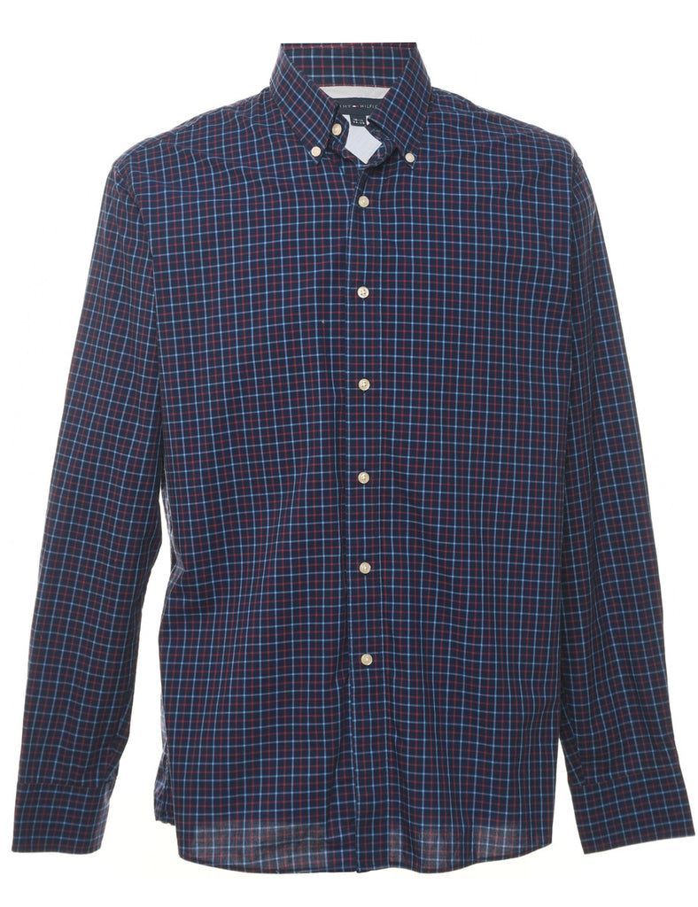 Tommy Hilfiger Navy, Red & White Checked Shirt - L
