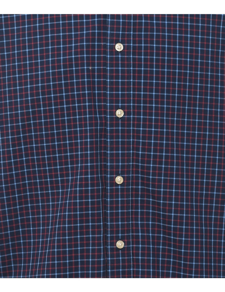 Tommy Hilfiger Navy, Red & White Checked Shirt - L