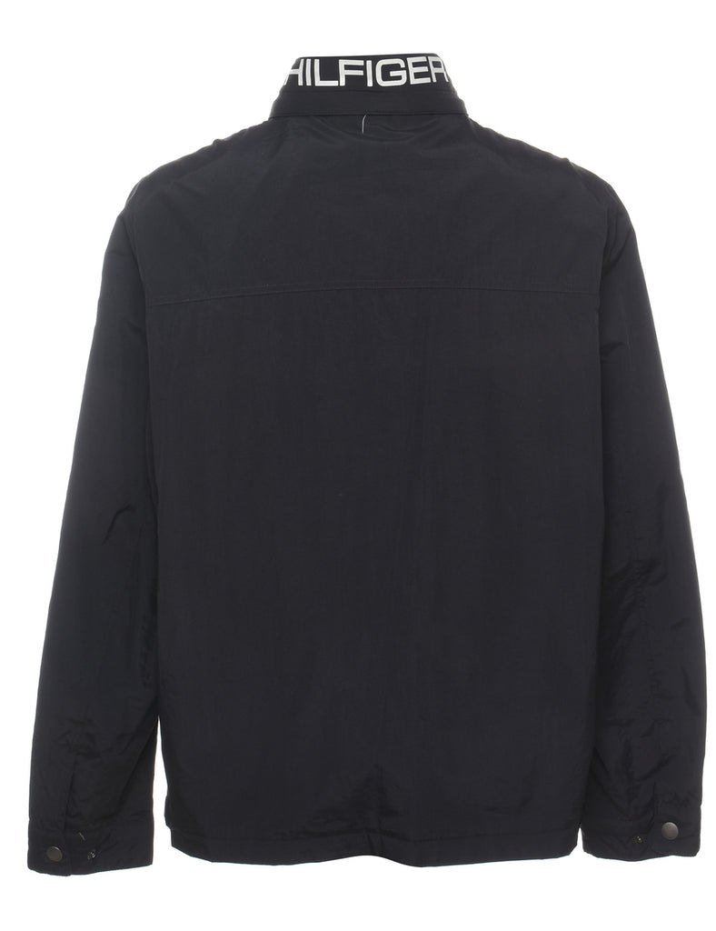 Tommy Hilfiger Printed Black & White 1990s Nylon Jacket - XL