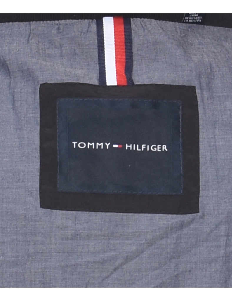 Tommy Hilfiger Printed Black & White 1990s Nylon Jacket - XL