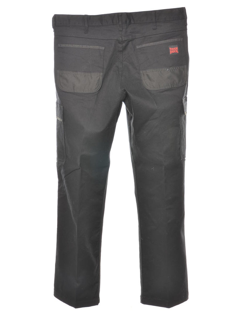 Tough Duck Black Cargo Trousers - W36 L34