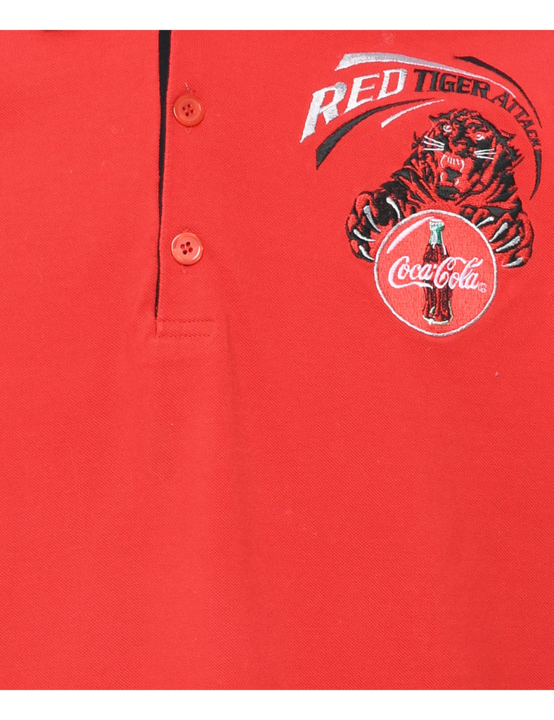 Two Tone Cocacola Polo Shirt - L