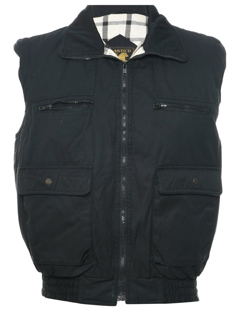 Utilitarian Black Waistcoat - L