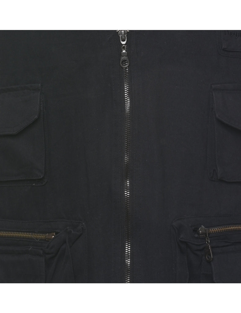 Utilitarian Black Waistcoat - XL