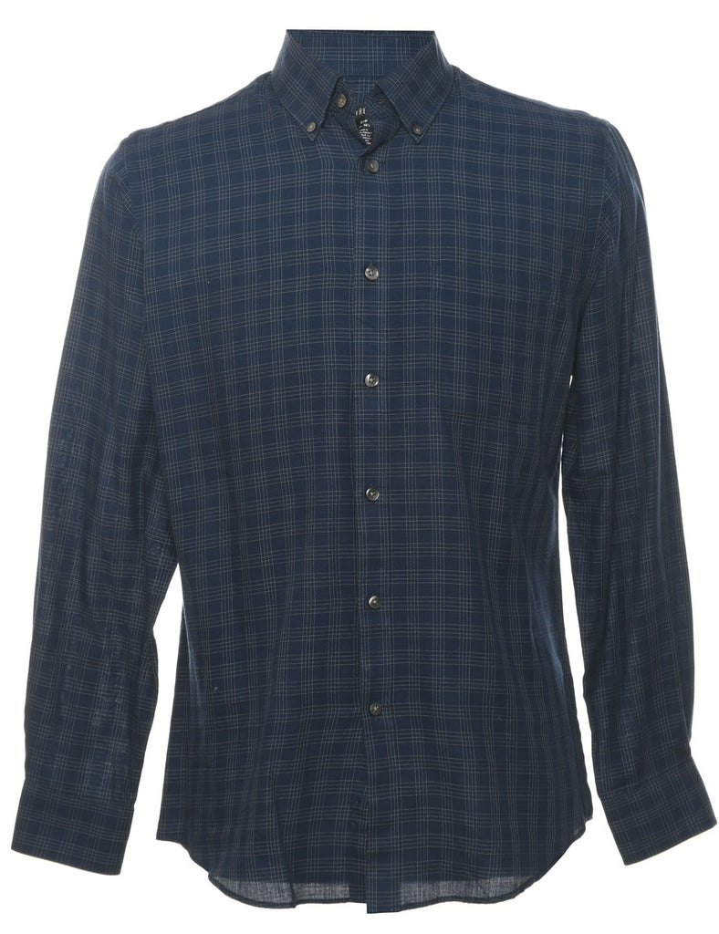Van Heusen Checked Navy & White Shirt - S