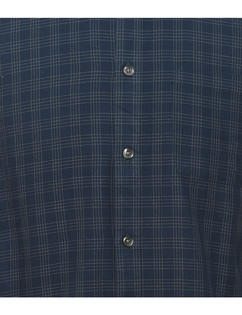Van Heusen Checked Navy & White Shirt - S