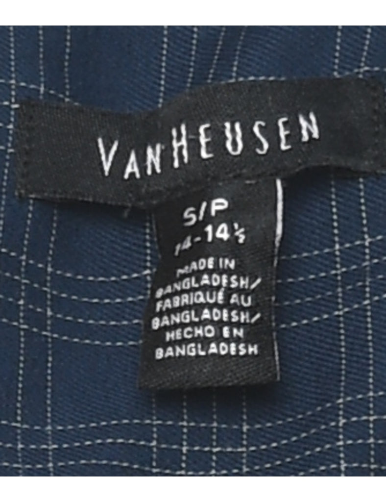 Van Heusen Checked Navy & White Shirt - S