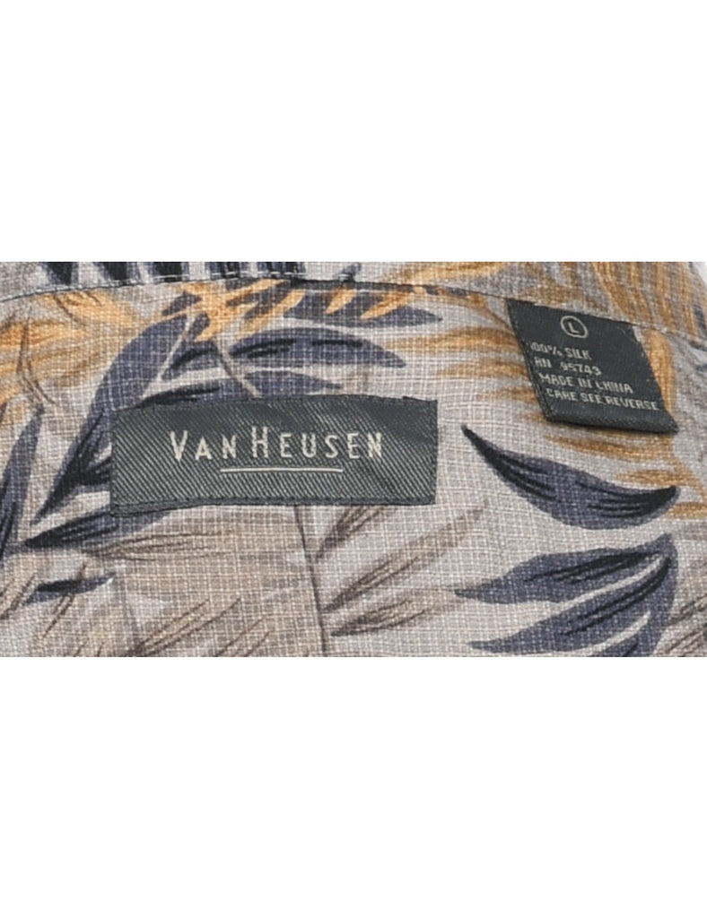 Van Heusen Silk Multi-colour Hawaiian Shirt - L