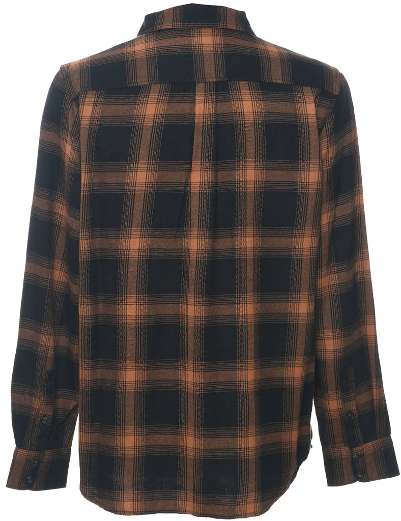 Vans Checked Black & Orange Shirt - S