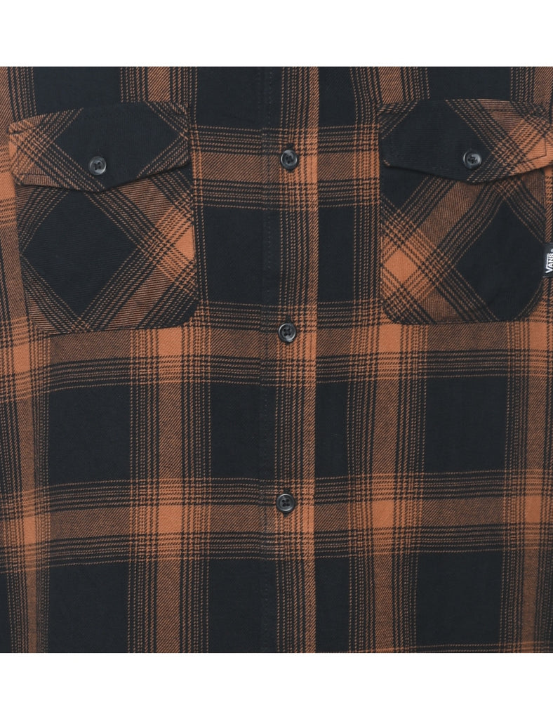 Vans Checked Black & Orange Shirt - S