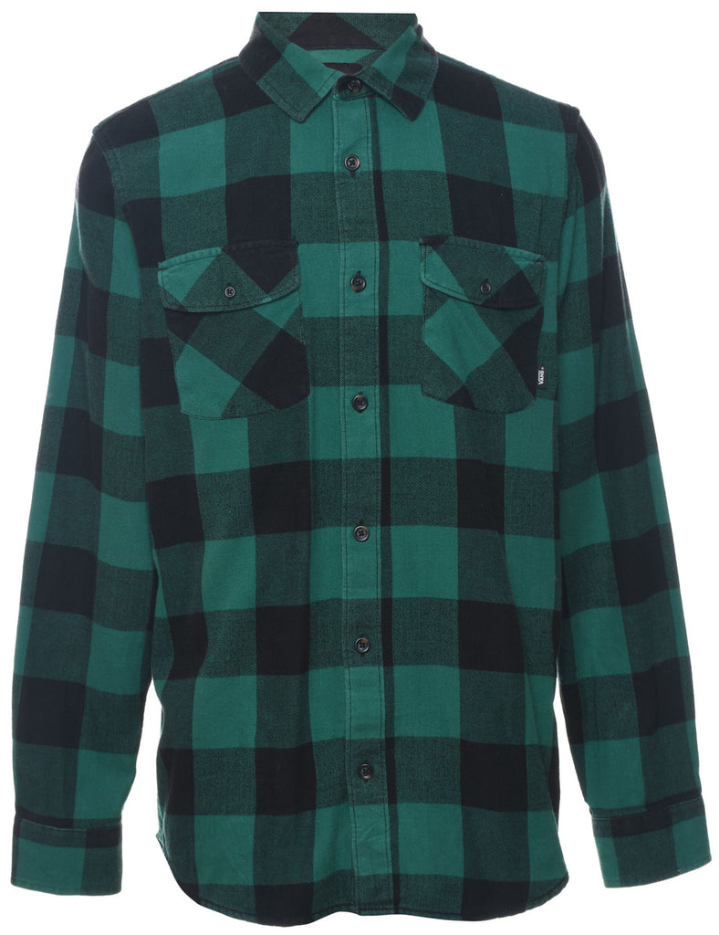 Vans Checked Gren & Black Flannel Shirt - S