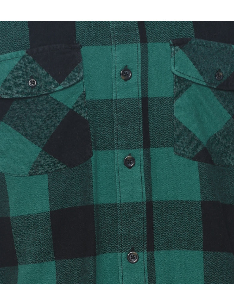 Vans Checked Gren & Black Flannel Shirt - S