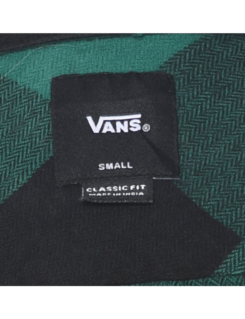 Vans Checked Gren & Black Flannel Shirt - S