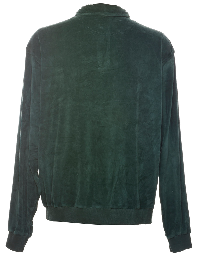 Velvet Colour Block Plain Sweatshirt - XL