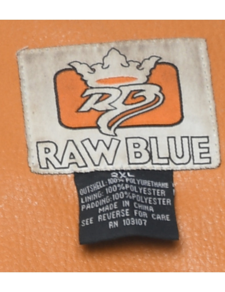 Vintage Raw Blue Y2K Embroidered Jacket  - XXL