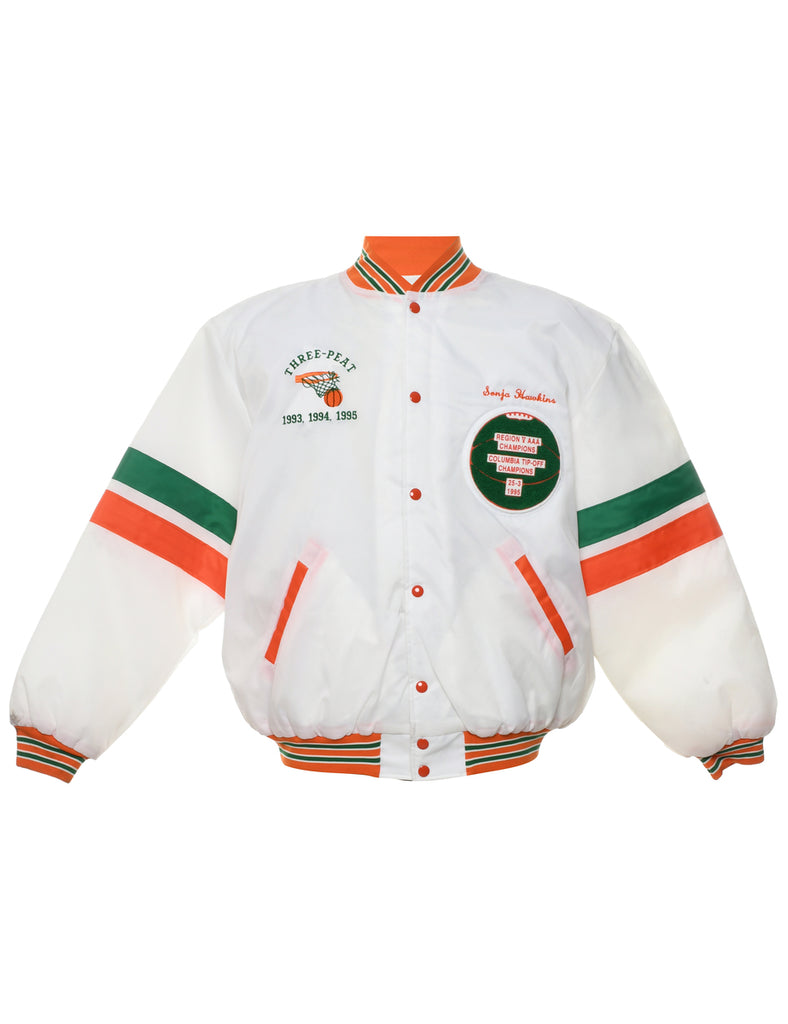 White Bomber Jacket - XL