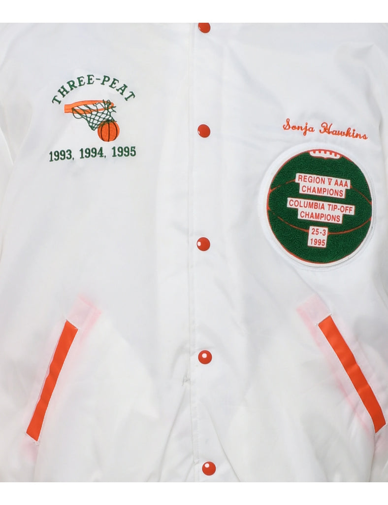 White Bomber Jacket - XL