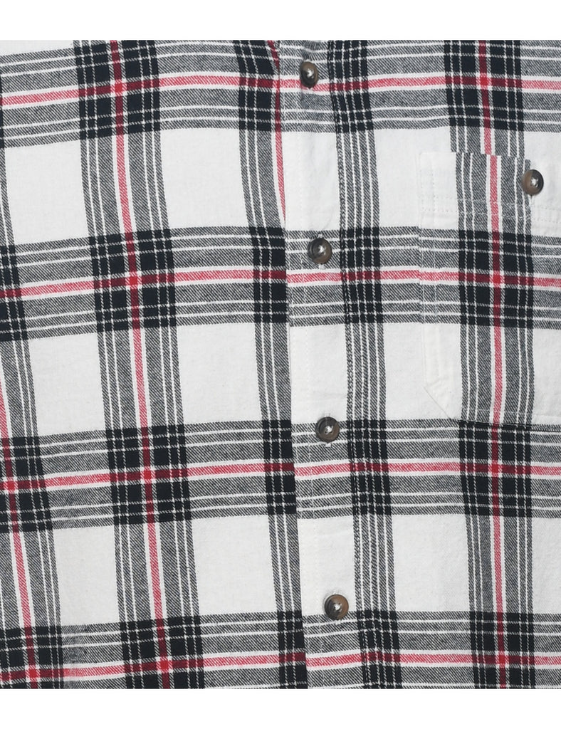 White Checked Shirt - M