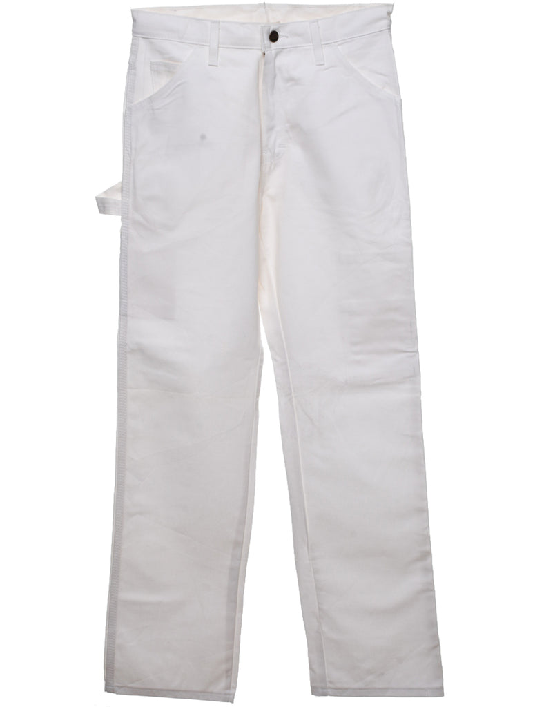 White Y2K Cargo Trousers - W30 L32