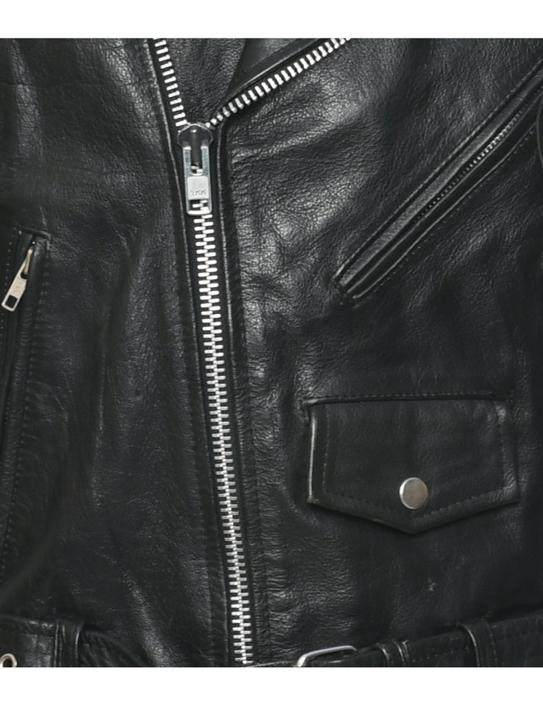 Wilson Biker Style Leather Jacket - S
