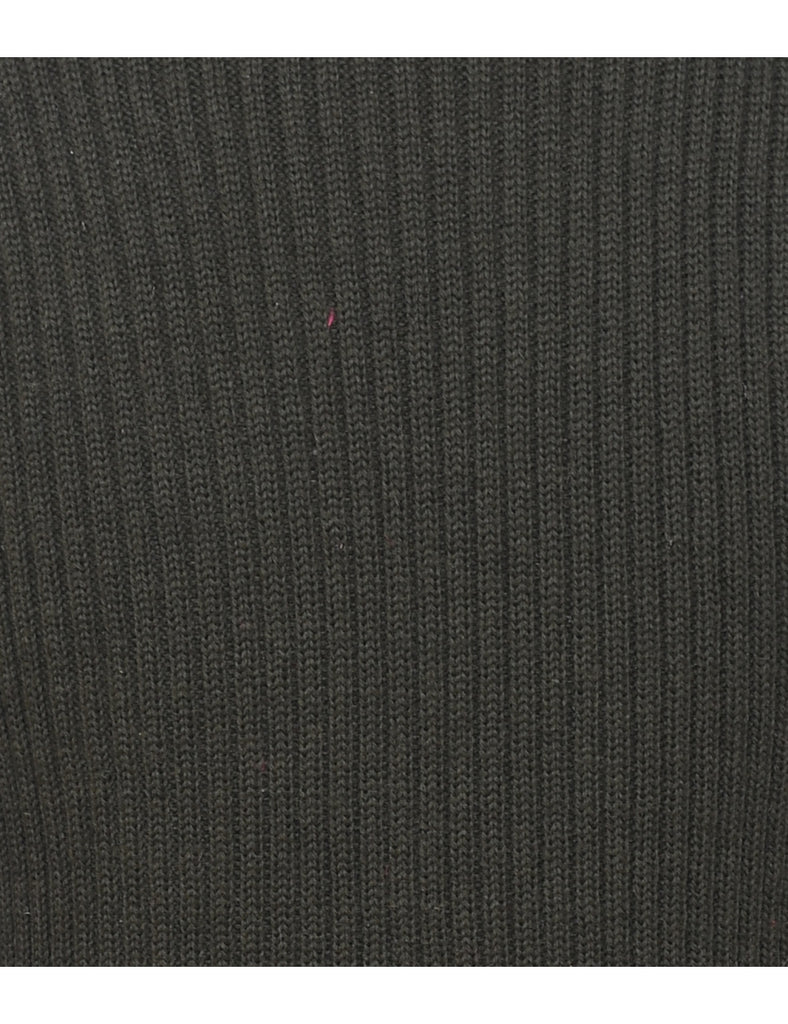 Wool Dark Green Jumper - M