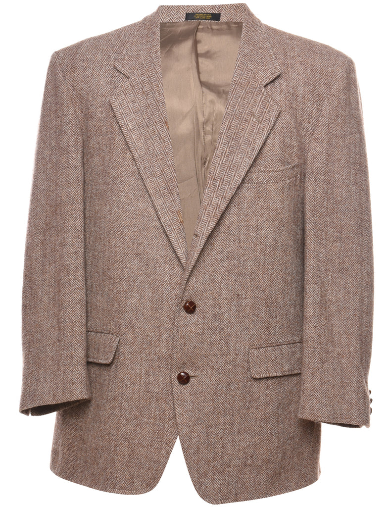 Wool Herringbone Tweed Blazer - XL