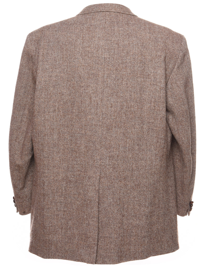 Wool Herringbone Tweed Blazer - XL