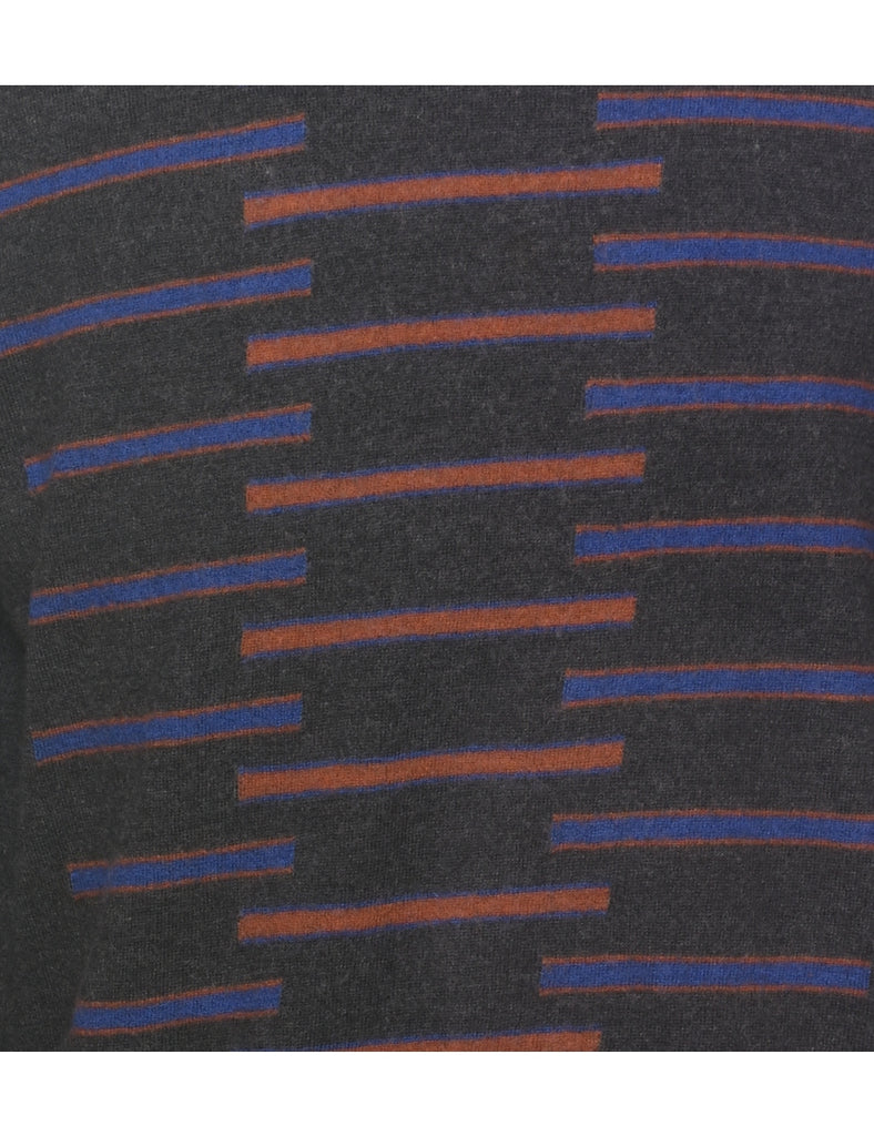 Wool Murano Stripy Pattern Jumper - L