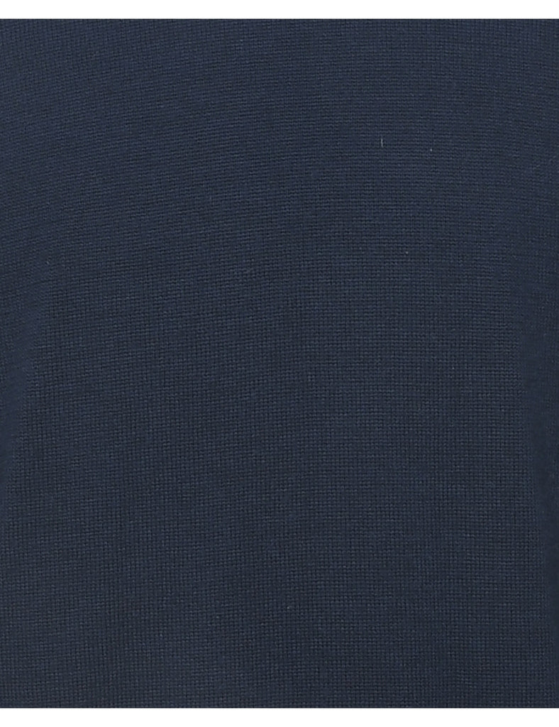 Wool Navy Jumper - L