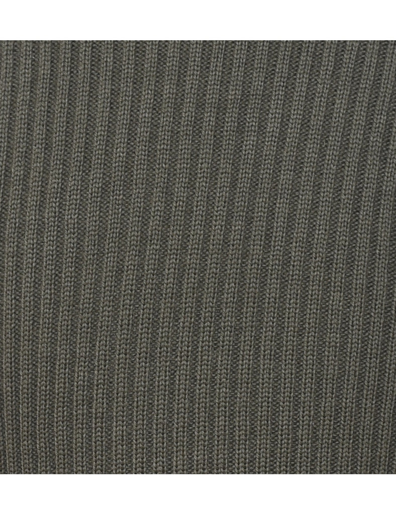 Wool Olive Green Jumper - M