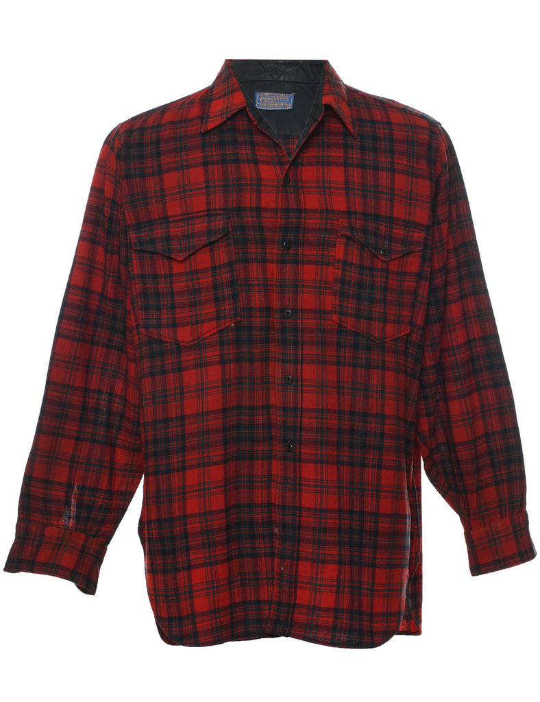 Wool Pendleton Checked Shirt - L