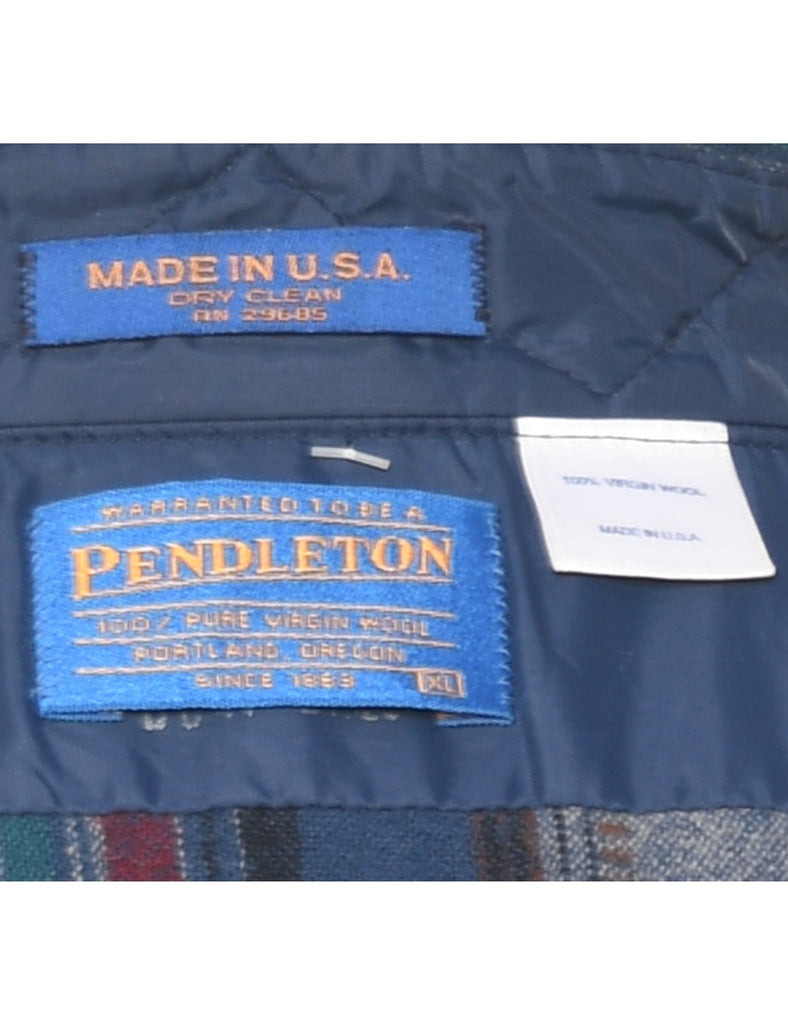 Wool Pendleton Multi-Colour Flannel Striped Shirt - XL